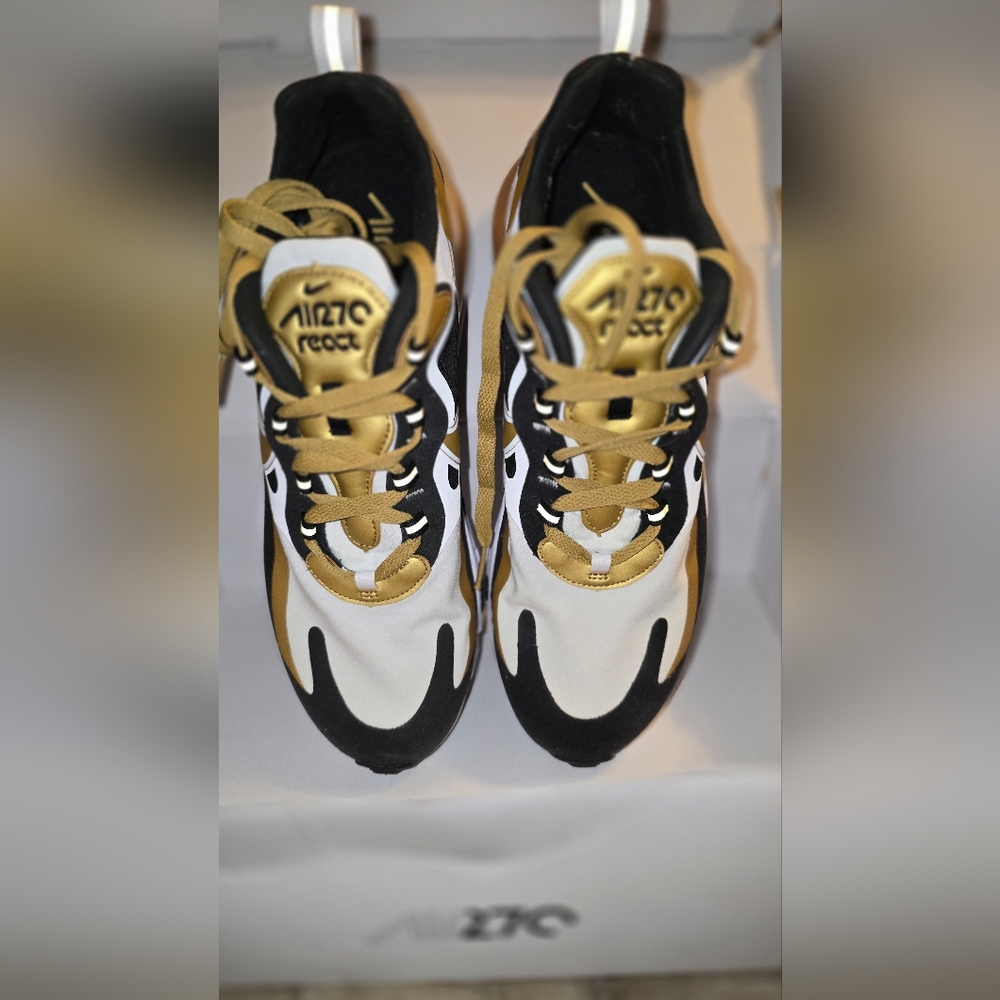 *price drop* Nike - Air Max 270 React 'Metallic Gold' shoes Men's size 10.5